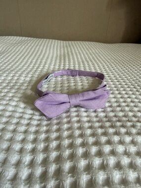 Janie and Jack Lavender Linen Bow Tie – Adjustable Kids